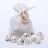 10 cires de soja parfumées fondent dans un sac en lin