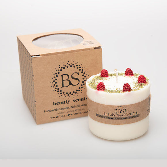 Large Candles with Raspberry